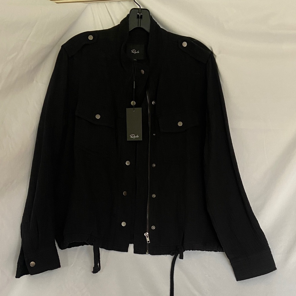 Rails Charcoal Jacket with Metallic Accents